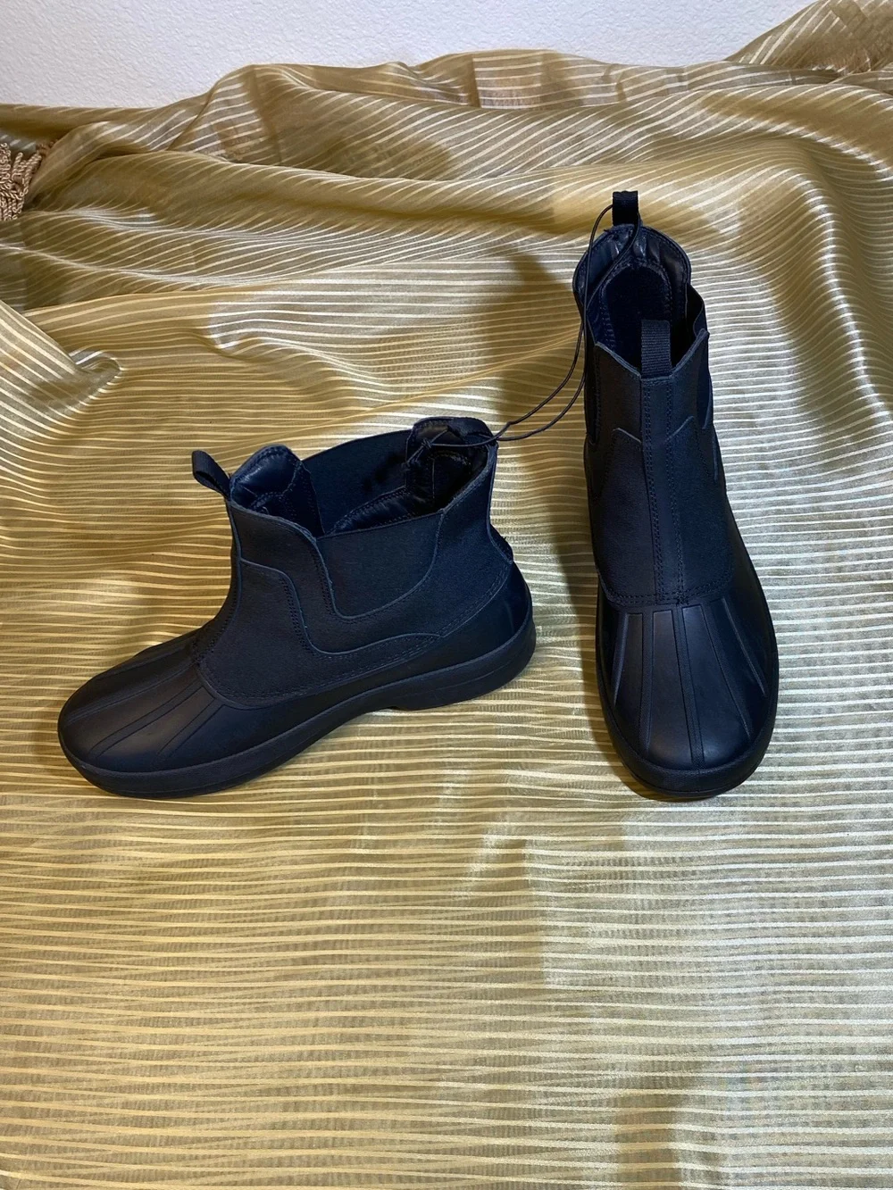 NWT GOODFELLOW men Waterproof Black Chelsea Duck Boots, size 12